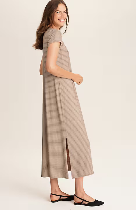 Wearever Mixed-Stripe Maxi Dress | J. Jill