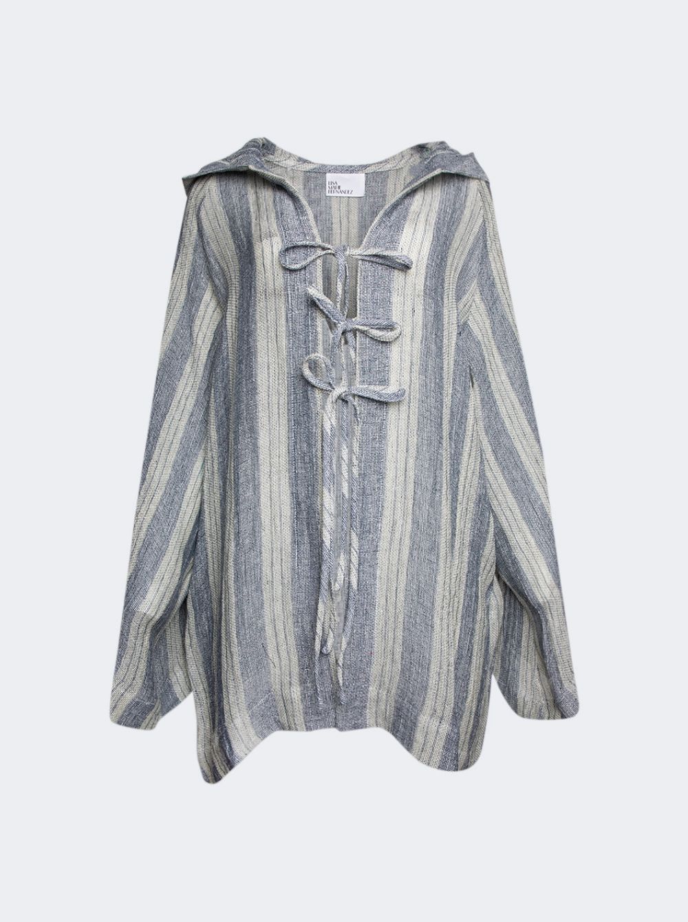Mini Beach Cape Navy and Natural Variegated Stripe Chios Gauze  | The Webster | The Webster