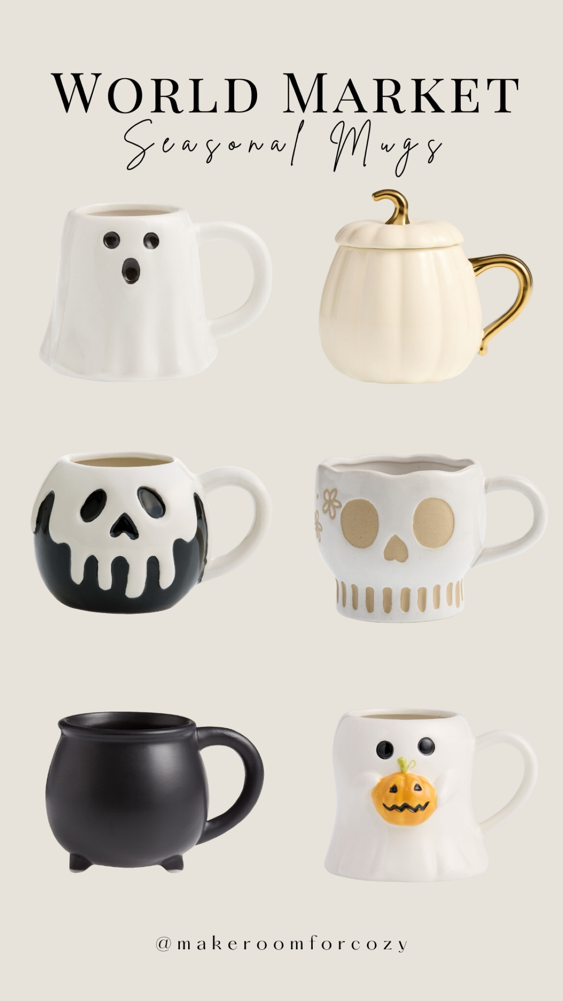 Cute seasonal mugs from World Market for under $10! 
🎃💀👻 halloween, fall, coffee mugs

#LTKHome #LTKFindsUnder50 #LTKFamily