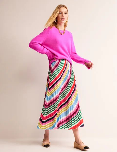 Pleated Midi Skirt | Boden (US)