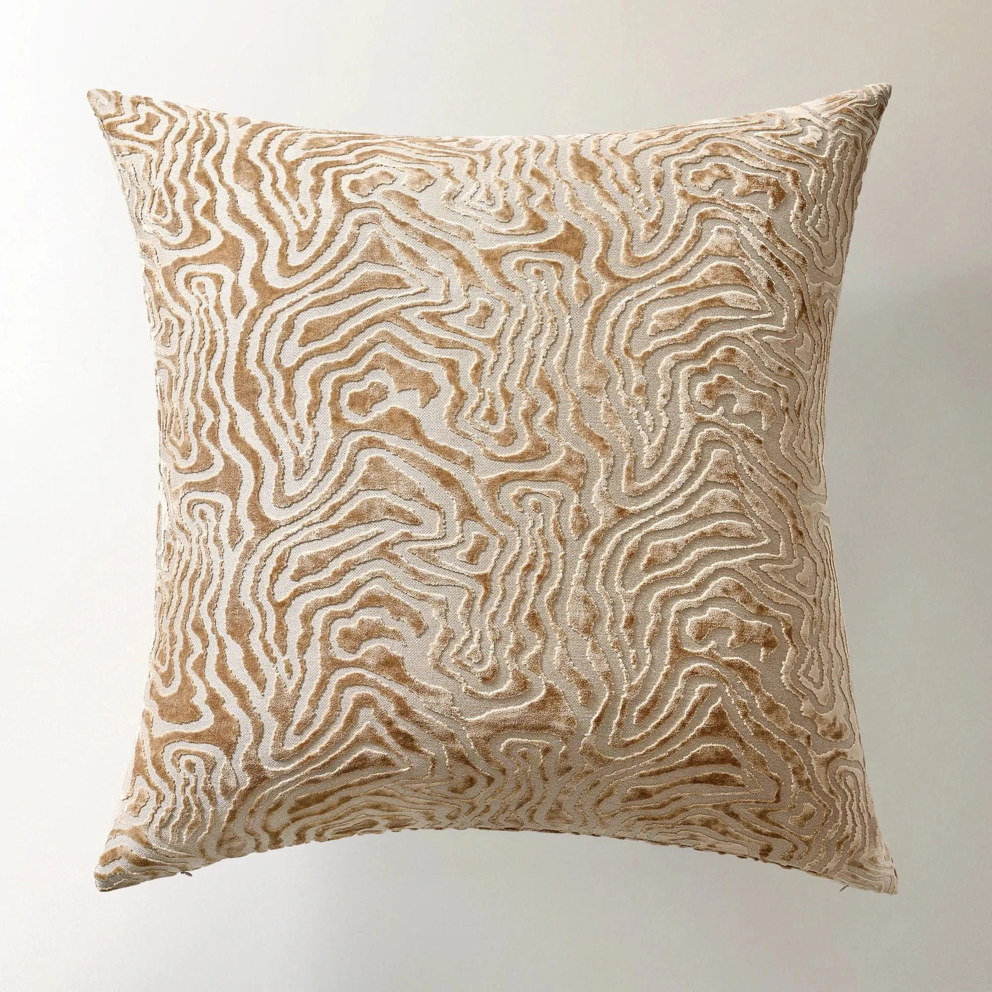Echo Cut Velvet Pillow 24" - Ginger Root | Z Gallerie