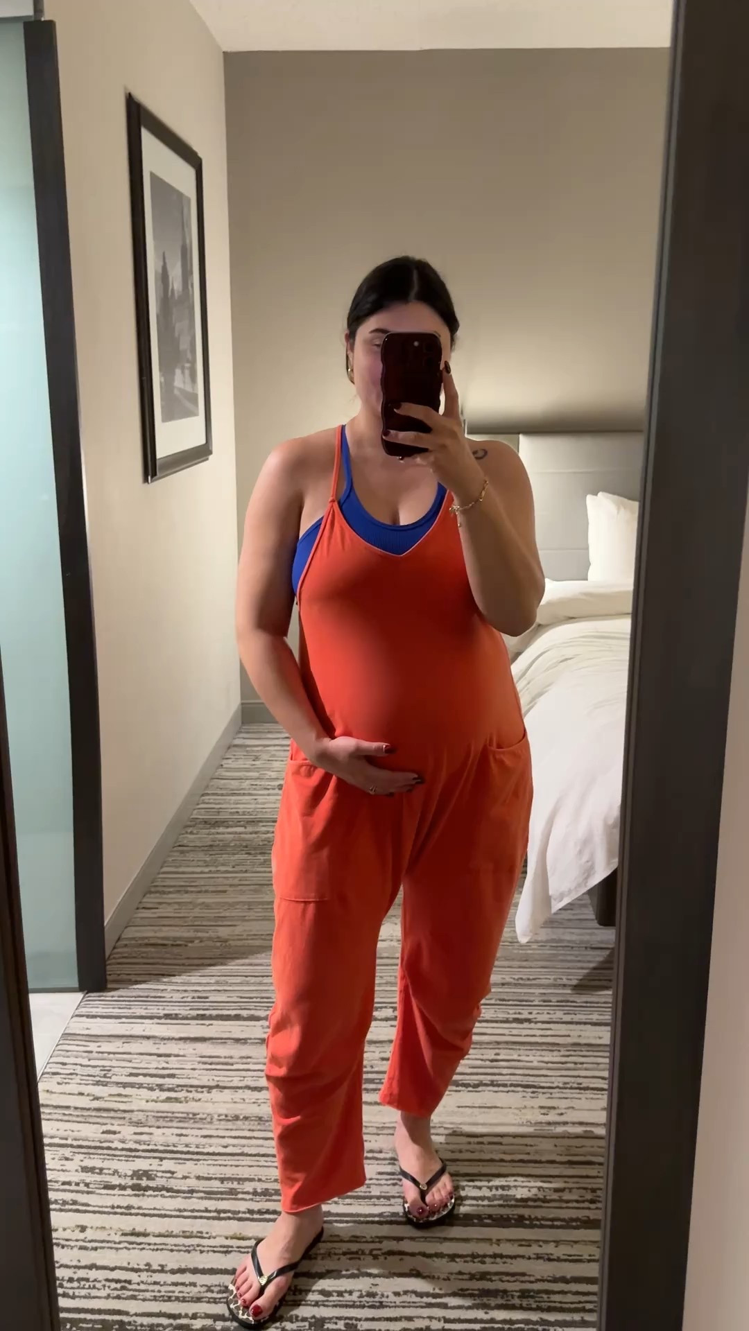 Comfiest pregnancy outfit 
Wearing size M , it runs very large
FP version is currently on sale in this color! 
 I’ve worn them all of pregnancy as they have enough room for a growing belly! 

#LTKBump