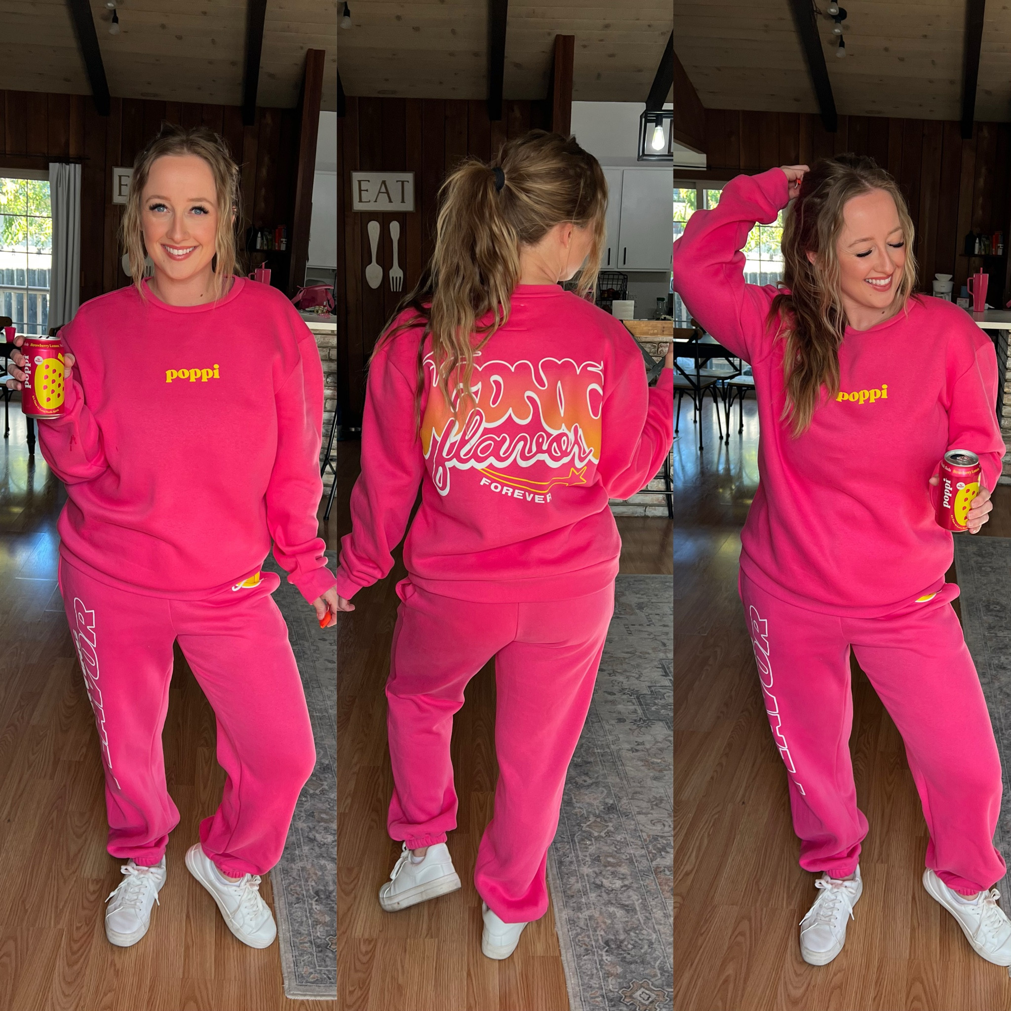 Super Bowl OOTD brought to you by Poppi! Cutest and comfiest set! I am wearing a size medium in both 🩷💛

#LTKFindsUnder50 #LTKStyleTip #LTKActive