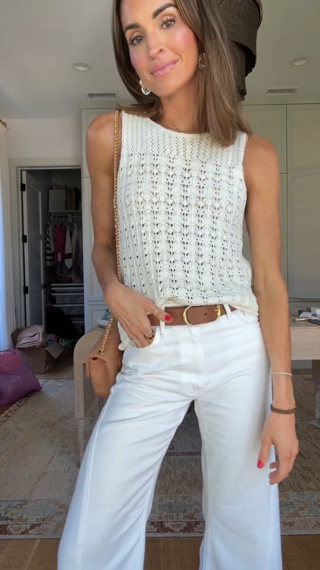Always love a good white on white moment for summer 🤍 tank + jeans both run tts

#LTKootd