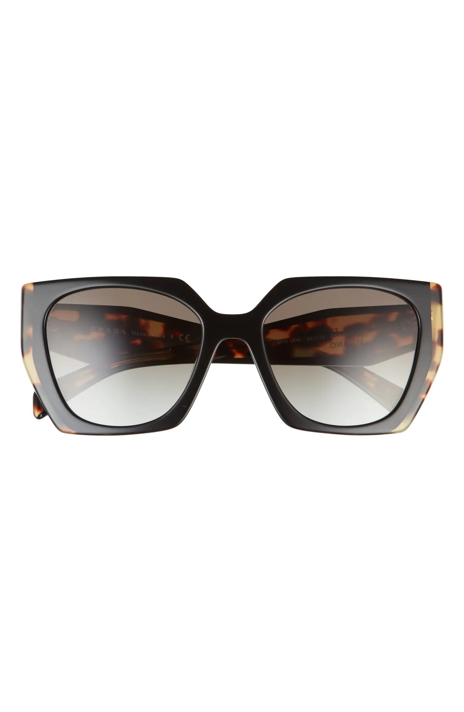 54mm Gradient Rectangle Sunglasses | Nordstrom