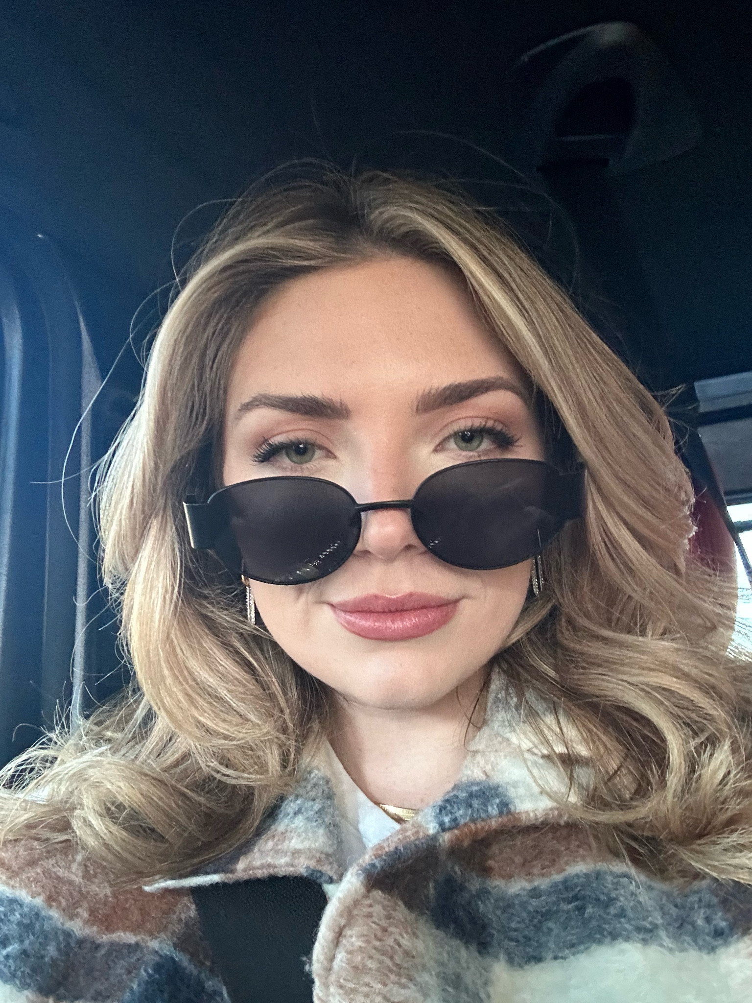 Yup. I am SO obsessed with these Celine sunglasses dupes I bought them in every single color 👀🕶️ I’m wearing the black on black in this photo but the brown and gold look SOO good too. I have my fave makeup products on in this look so check those out. Juicy tubes being my favorite lip gloss right now is making me feel very nostalgic but I’m here for it 💕

#LTKstyletip