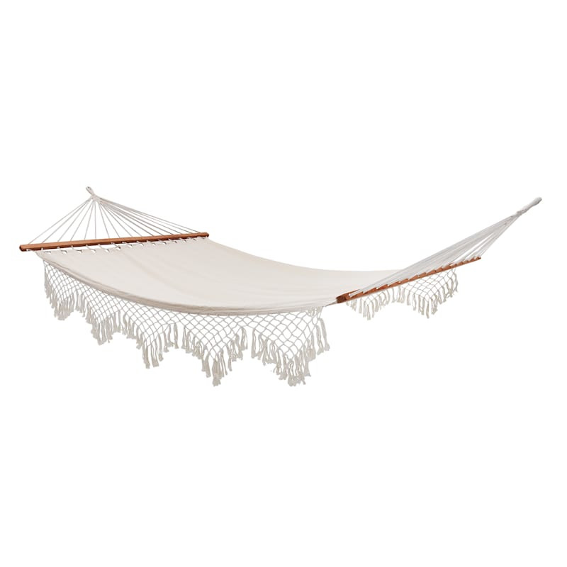 Patio Hammock with Lace Trim & Spreader Bars | At Home
