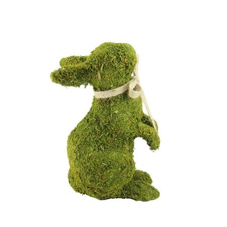 10.5"" Green Moss Standing Bunny Rabbit Spring Easter Figure | Walmart (US)