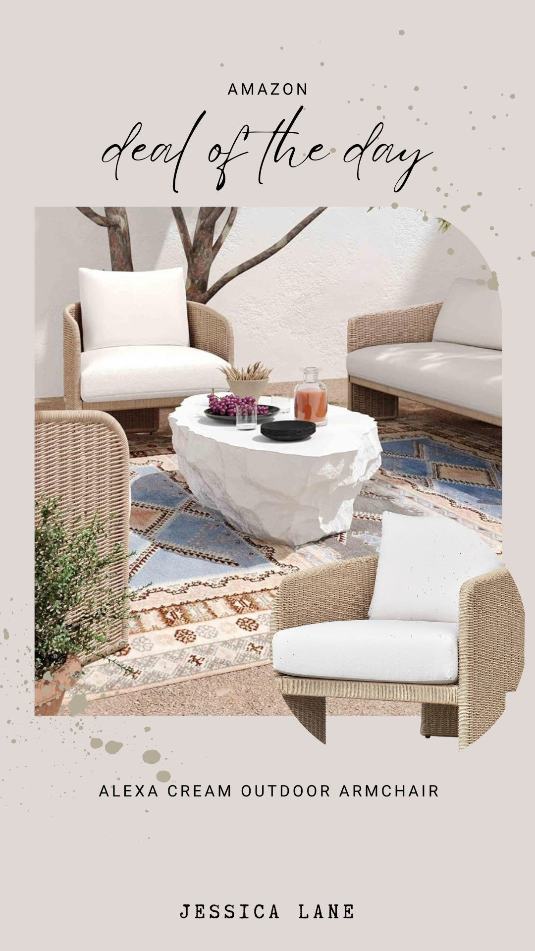 This woven outdoor lounge chair with a cream cushion is perfect for a cozy, neutral patio setup.#outdoorliving #patioinspo

#LTKSeasonal #LTKSaleAlert #LTKHome