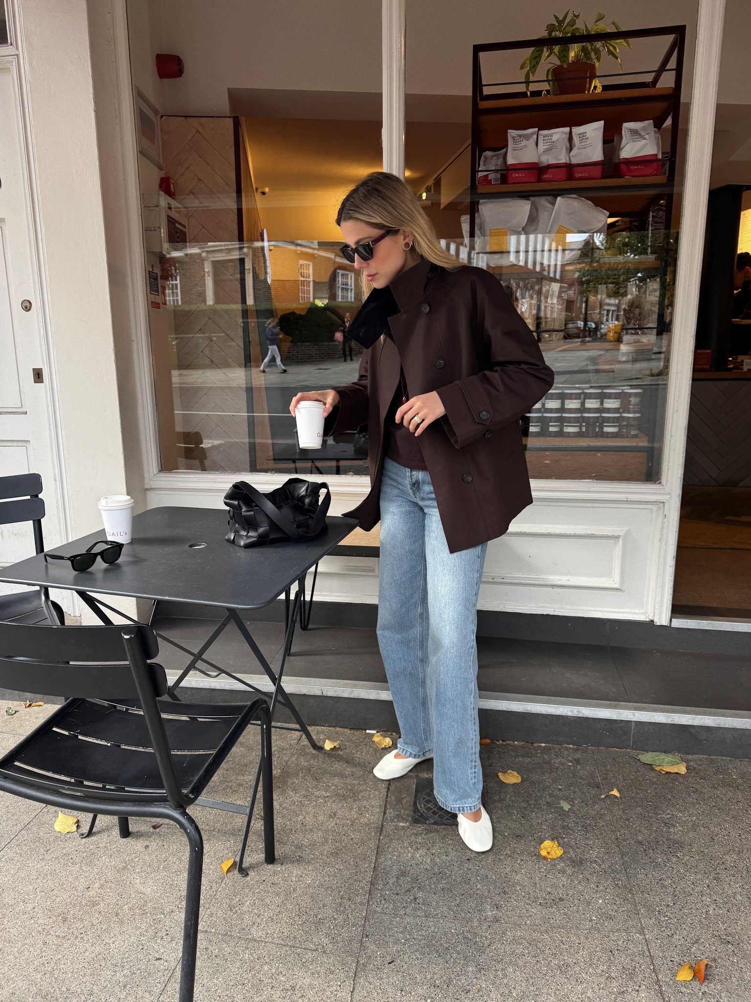 Jeans and a very good cropped brown trench coat 

#LTKjeans #LTKautumn