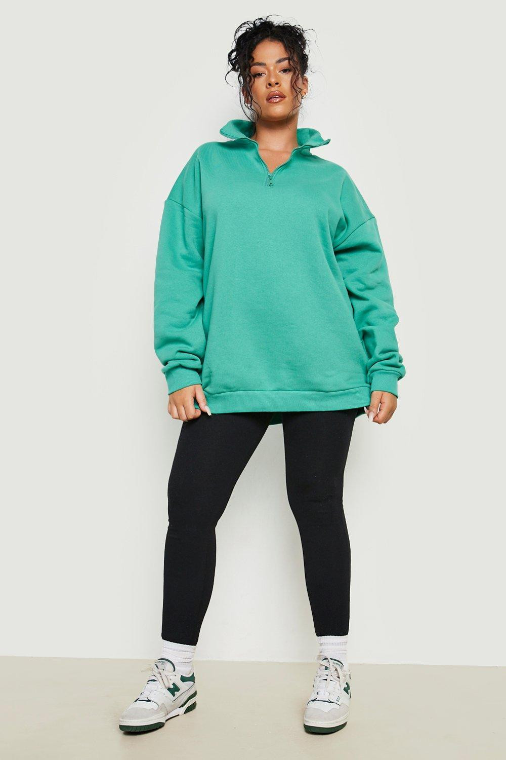 Half Zip Oversized Sweater | Boohoo.com (US & CA)