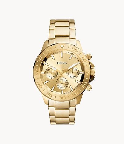 Bannon Multifunction Gold-Tone Stainless Steel Watch | Fossil (US)
