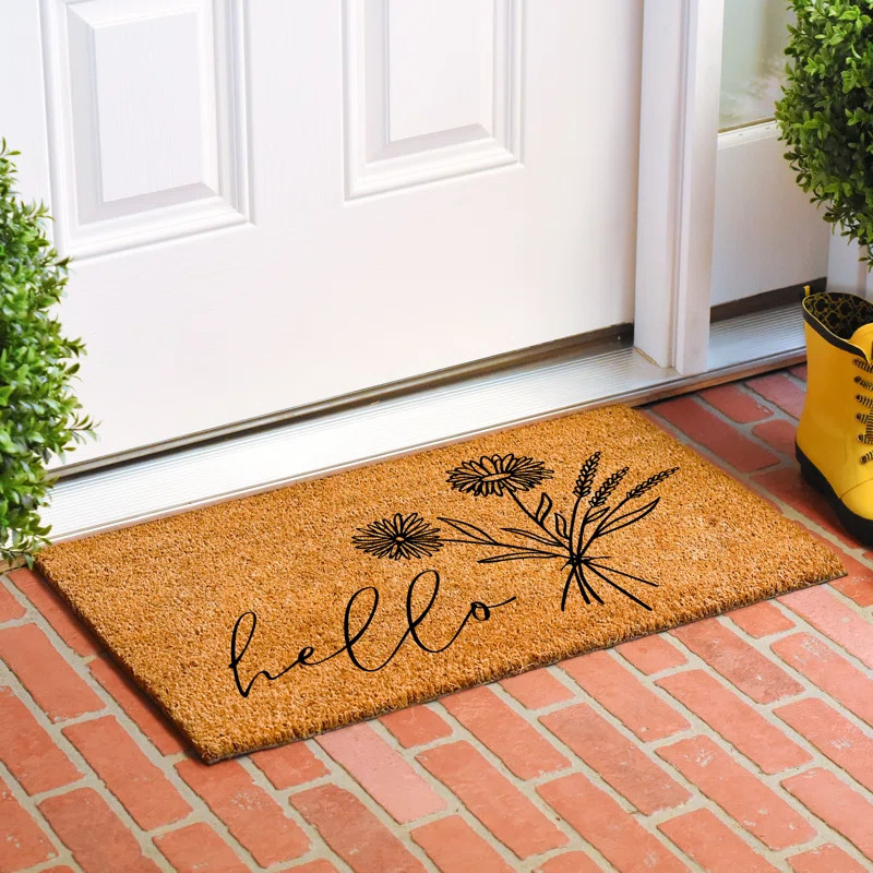 Trinx Cange Wildflower Bouquet Non-Slip Indoor and Outdoor Door Mat & Reviews | Wayfair | Wayfair North America