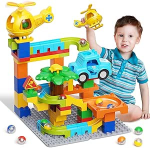 burgkidz Marble Runs for Kids 4-8, Educational Learning Marble Maze Toys Compatible with All Majo... | Amazon (US)