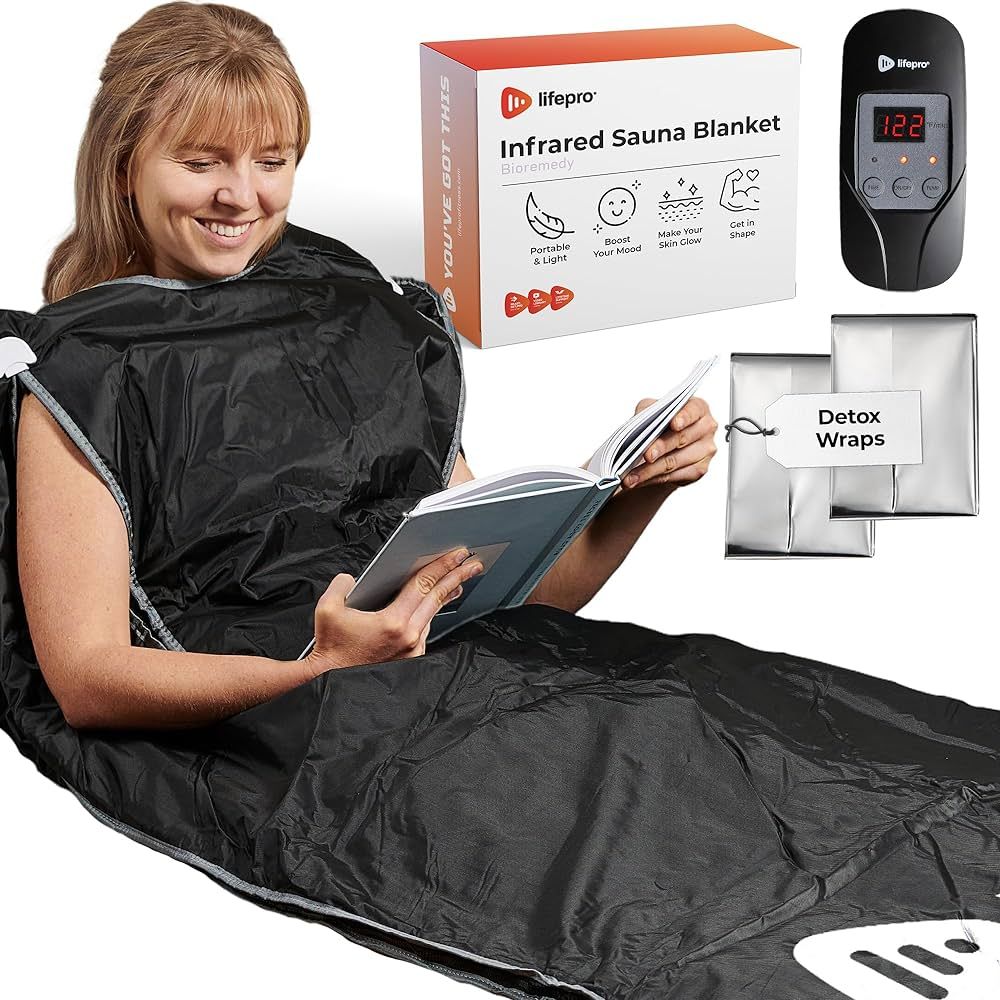LifePro Sauna Blanket for Detoxification - Portable Far Infrared Sauna for Home Detox Calm Your B... | Amazon (US)