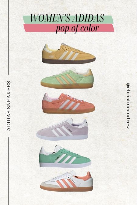 Add a pop of color to your outfit with these adidas 🤩 I’m obsessed with all the colors! 

Adidas; adidas gazelle; adidas samba; Christine Andrew 

#LTKshoecrush #LTKfitness #LTKstyletip