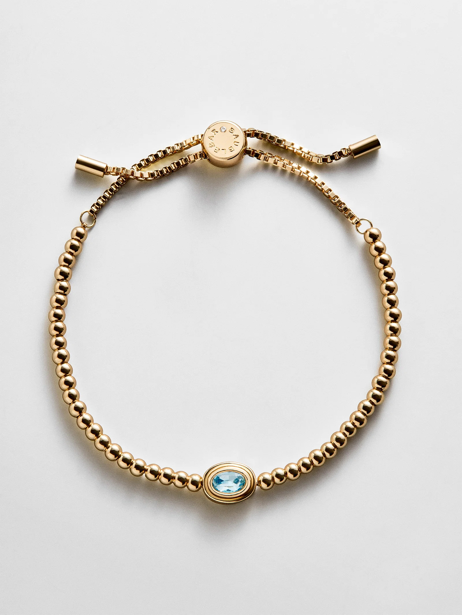 Bezel Birthstone Pisa Bracelet - Aquamarine | BaubleBar