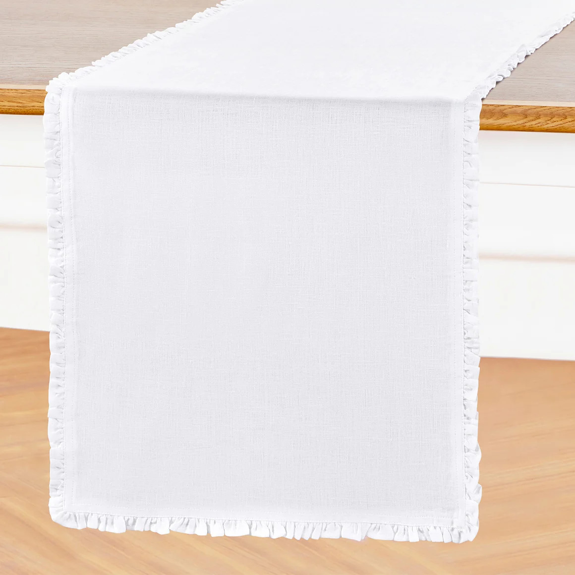 Juliette Ruffle Table Runner | Table Linen | Solino Home | Solino Home