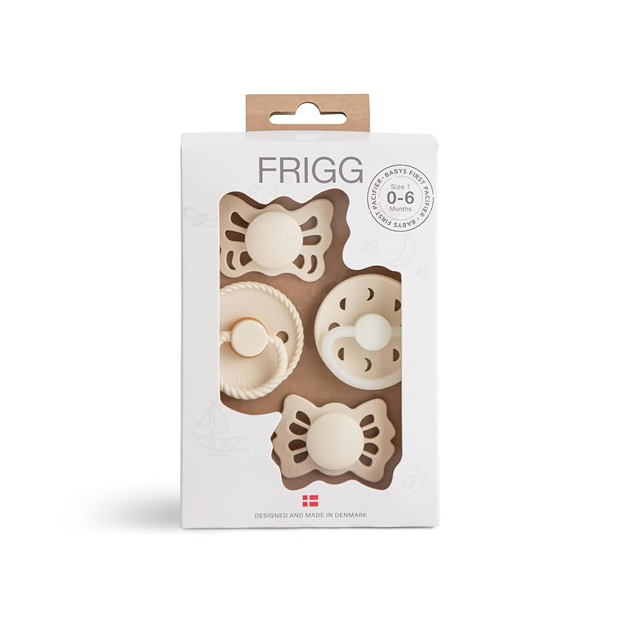 FRIGG Baby's First Pacifier​ - Moonlight Sailing 4-Pack | Made in Denmark | BPA-Free (Cream, 0-... | Amazon (US)
