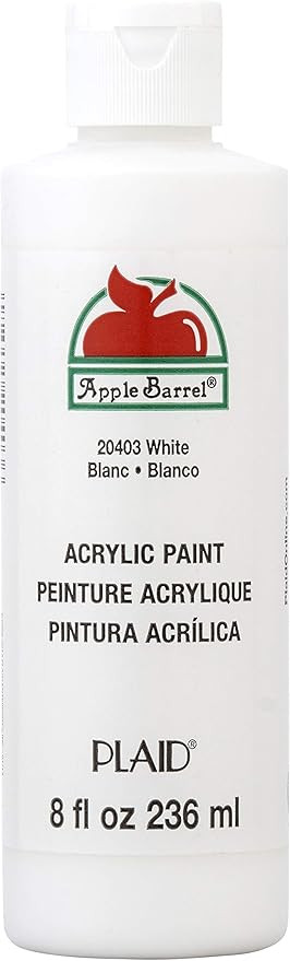 Apple Barrel Acrylic Paint in Assorted Colors (8 Ounce), 20403 White | Amazon (US)