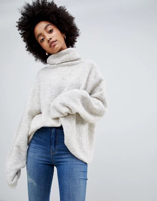 Dr Denim oversized knit with high neck | ASOS US