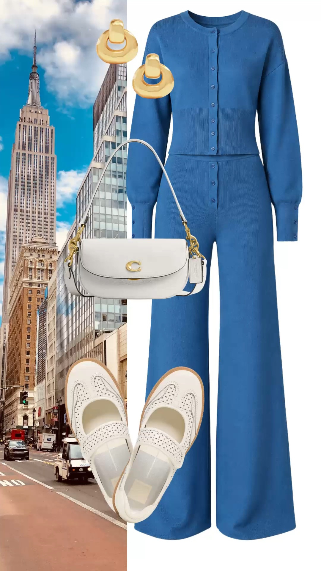This blue knit cardigan and matching wide-leg pants make a polished, comfortable set. Add white loafers and a white crossbody for an easy city-ready look.

💡 LTK MADE EASY
❤️ Heart = Support my posts!
🔖 Save = Get sale & restock alerts
📋 Lists = Keep favorites organized
📲 Share = Send lists and products to a friend. Hello, Christmas List!
💬 Comment = Ask me anything about what I'm wearing.:-)

#LTKootd #LTKWorkwear #LTKOver40