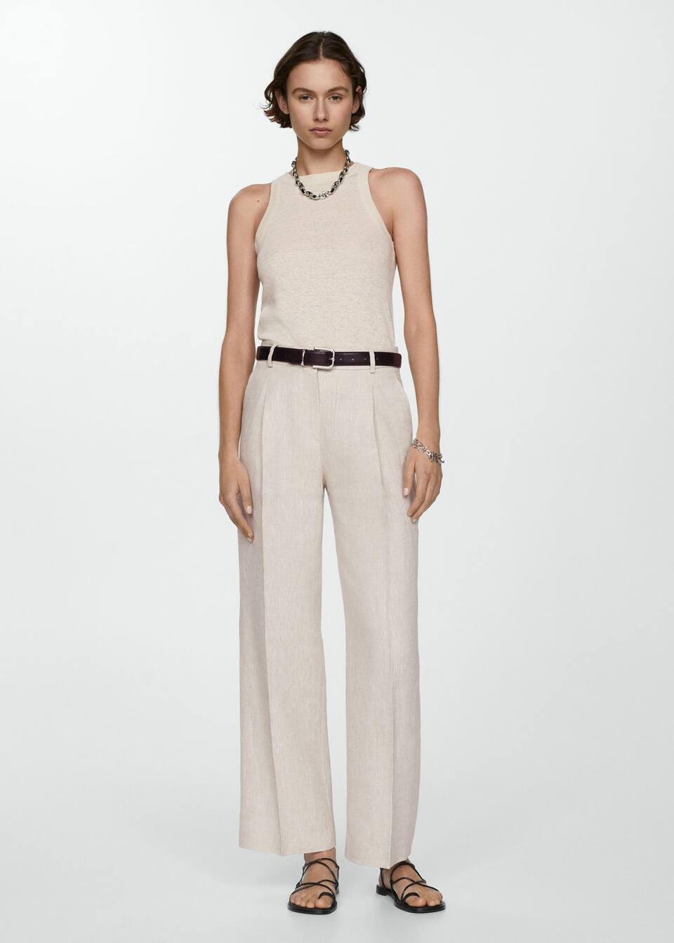 100% linen top -  Women | Mango USA | MANGO (US)