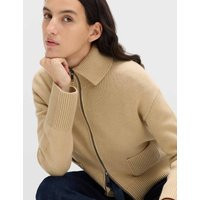 M&S Cotton Rich Pocket Detail Collared Knitted Jacket Sandstone | Marks & Spencer (UK)