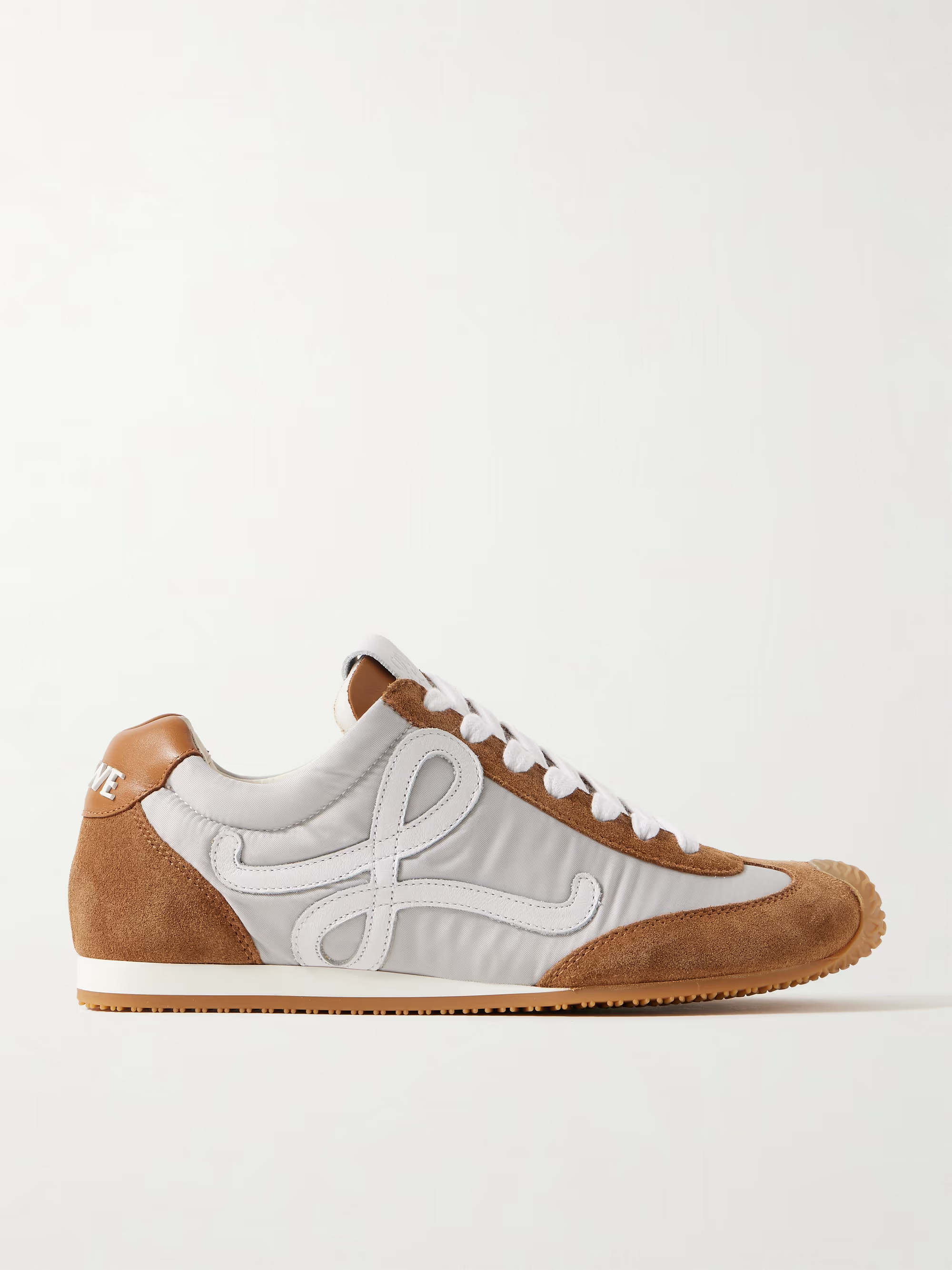 Ballet Runner 2.0 logo-appliquéd shell, suede and leather sneakers | NET-A-PORTER APAC