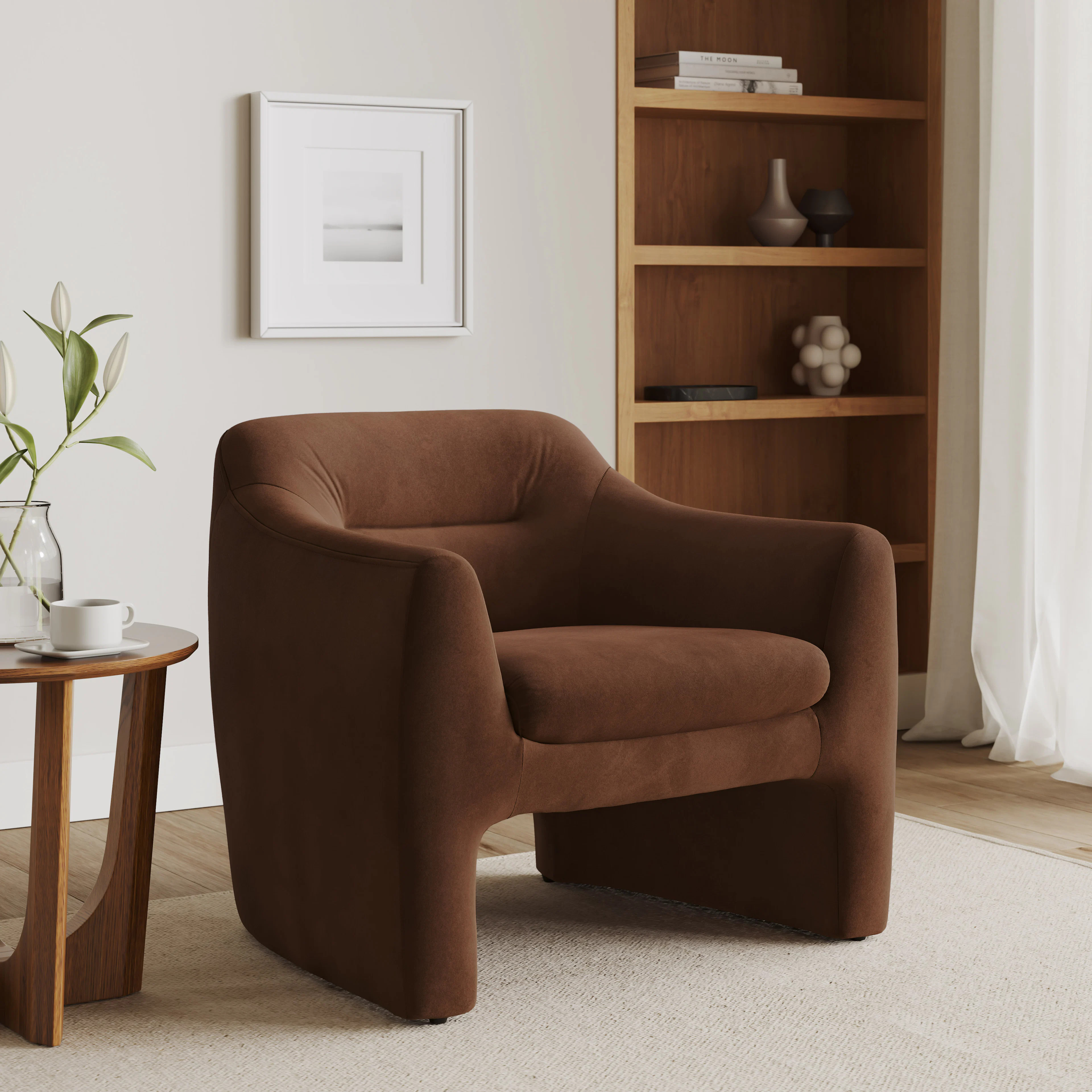 Eleanor 34" Velvet Lounge Chair - Hale Earth | Article