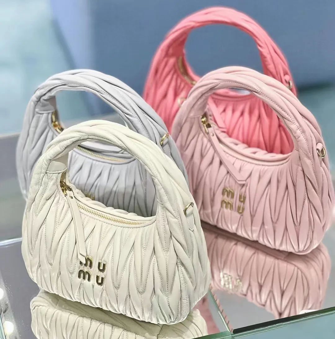 Evening Bags Womens Designer Cleo Miui Satchel Genuine Miu Wander Matelasse Underarm Hobo Luxury ... | DHGate
