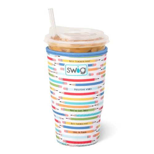 Swig Life Large Iced Coffee Cup Coolie with Handle, Teacher Life | Amazon (US)