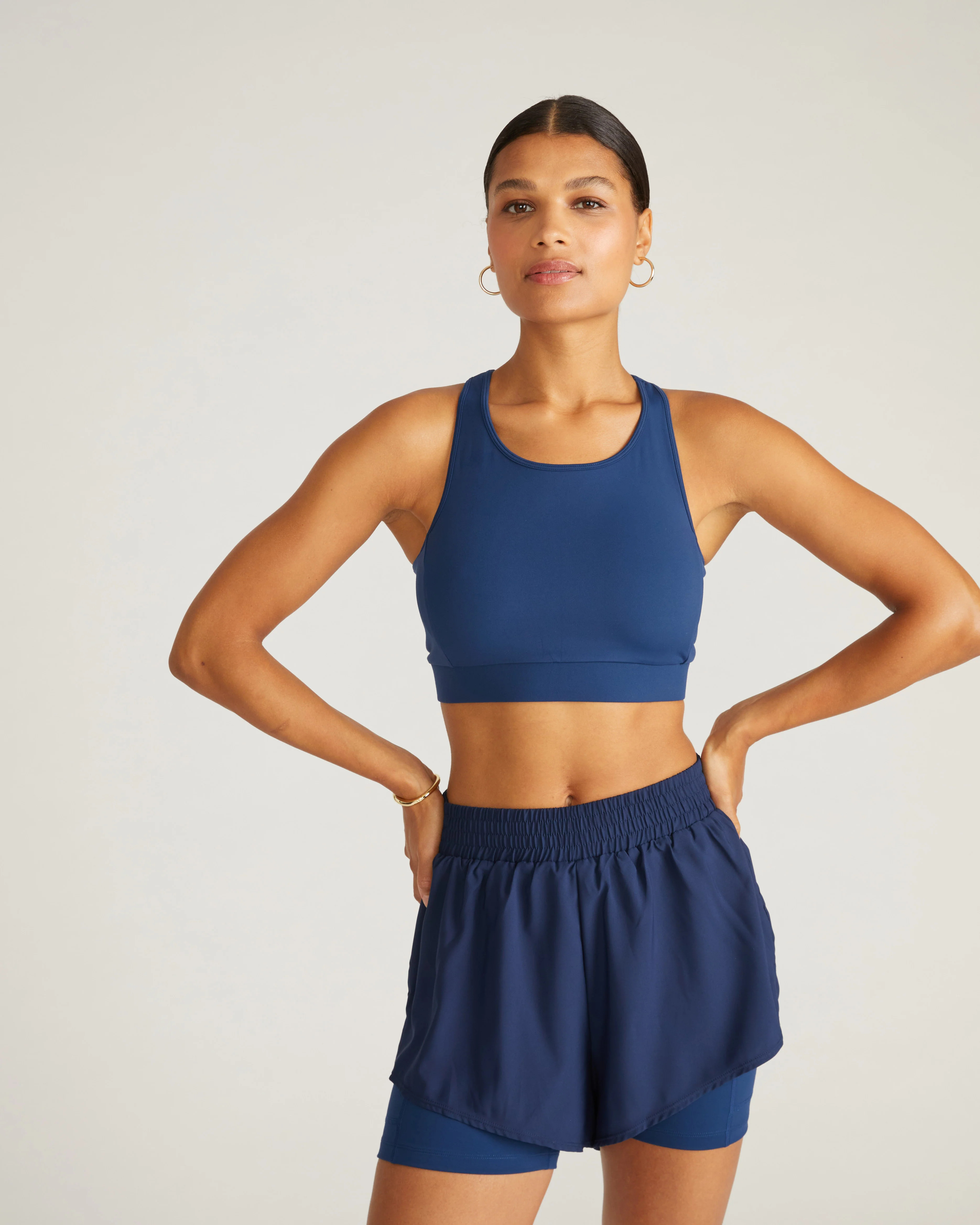 Next-to-Naked Racerback Sports Bra - Pageant Blue | Universal Standard