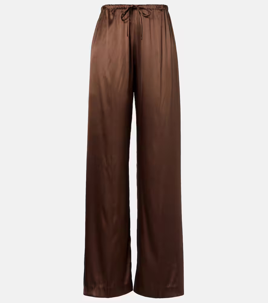 Dries Van Noten Mid-rise silk-blend straight pants | Mytheresa (US/CA)