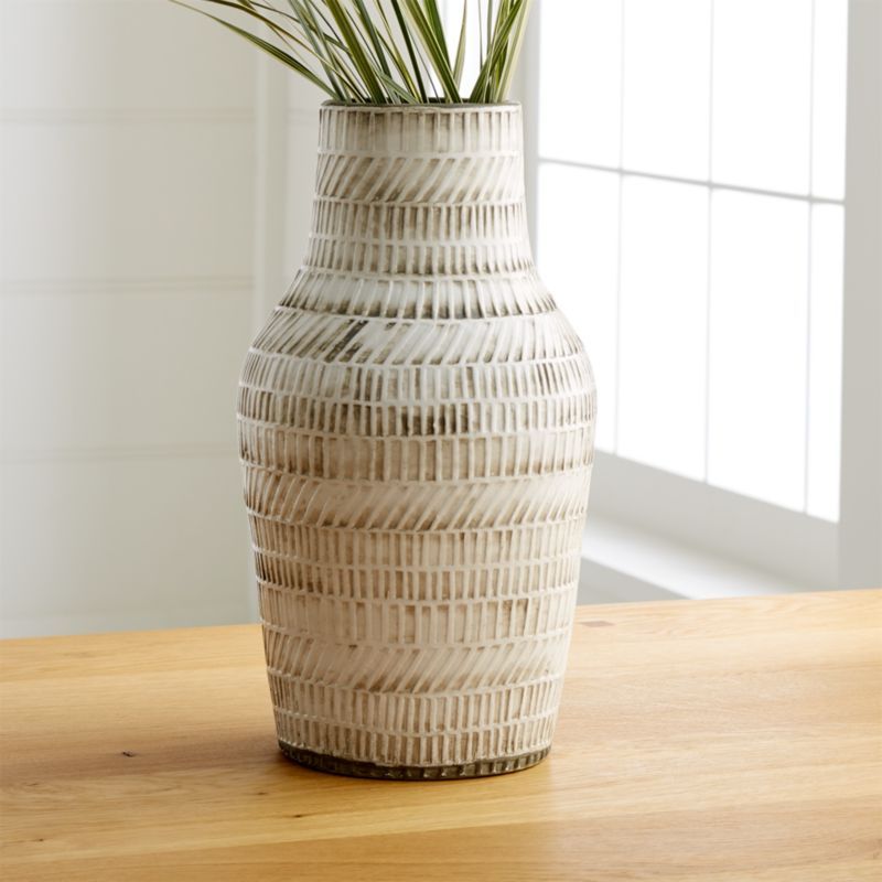 Lati Vase. 6.5" dia. x 12"H | Crate & Barrel