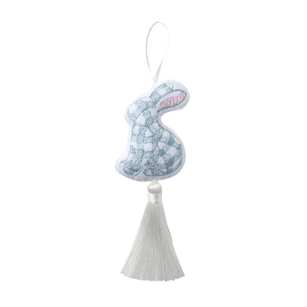 Blue Gingham Bunny Bauble | Cailini Coastal