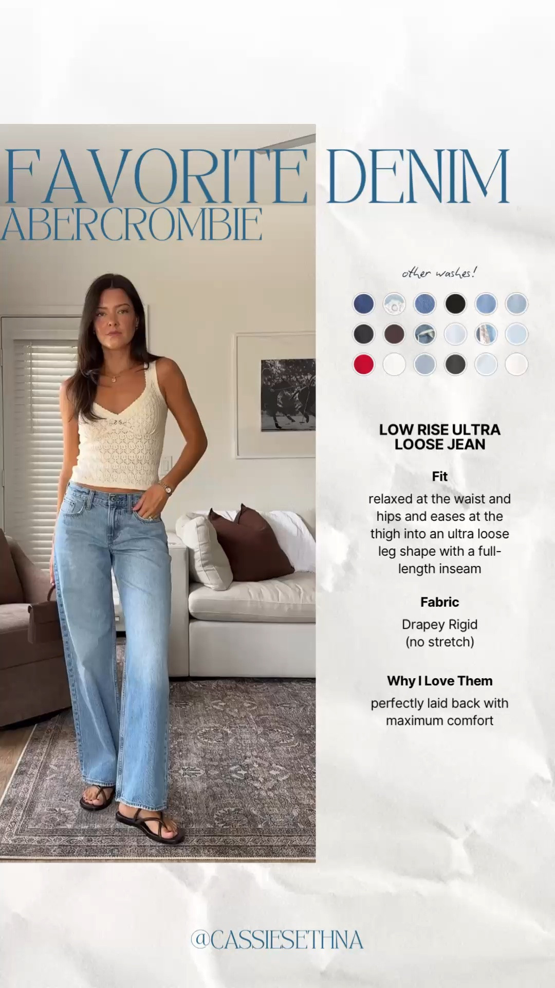 @Abercrombie jeans! I am 5’7” wearing my true size 25 (Classic Fit) in these jeans and XS in the top!