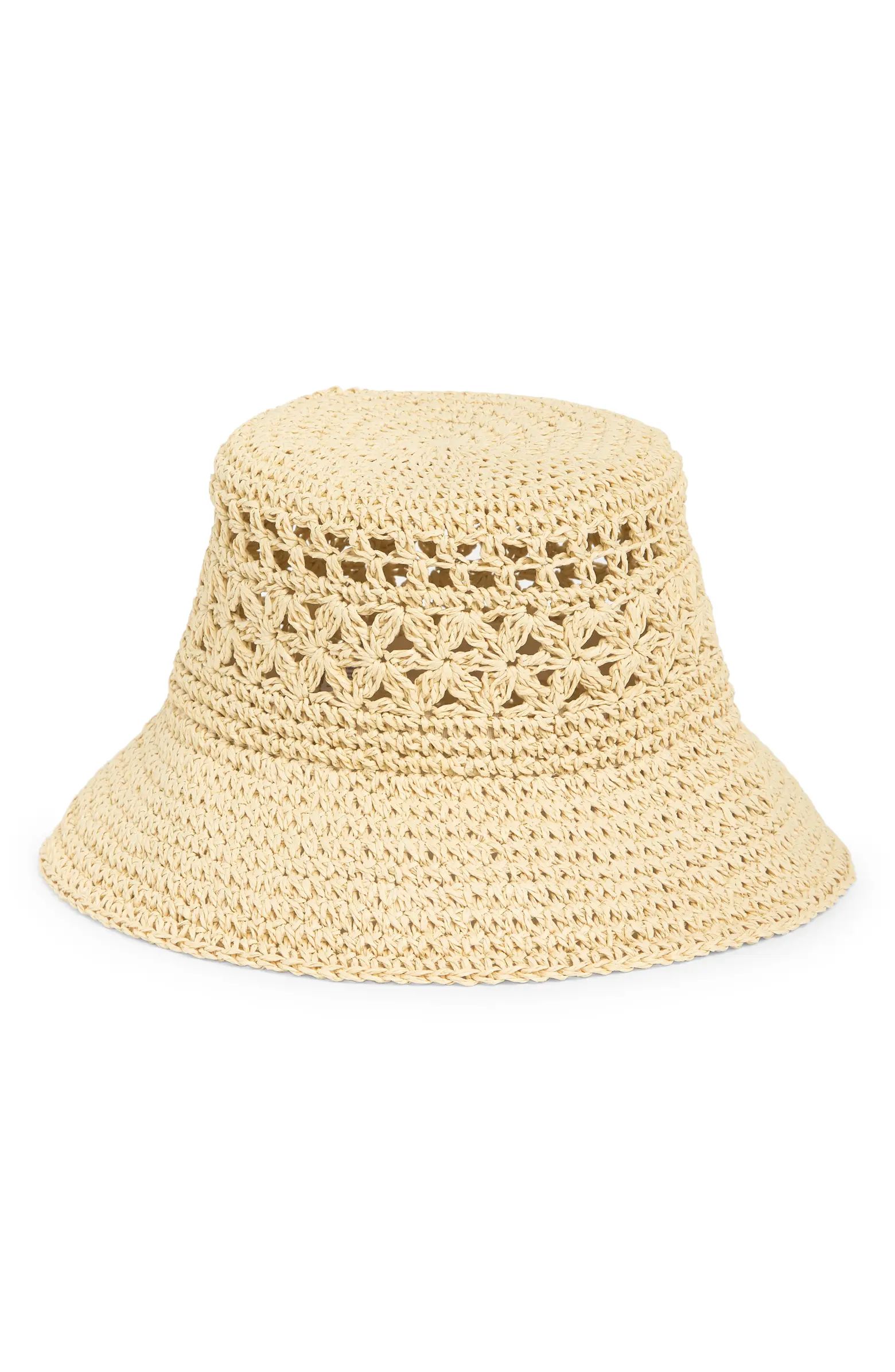 Crafted Weave Packable Bucket Hat | Nordstrom Rack