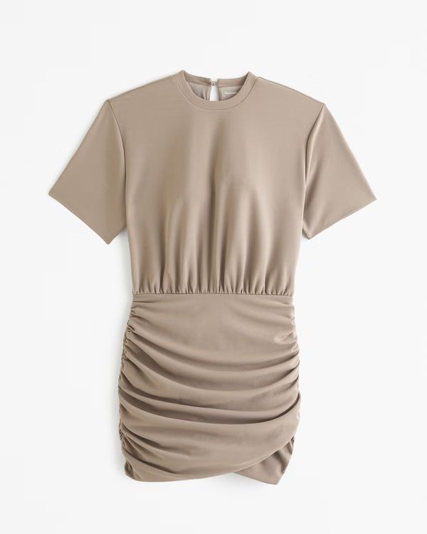 Women's Ruched Knit Mini Dress | Women's Clearance | Abercrombie.com | Abercrombie & Fitch (US)