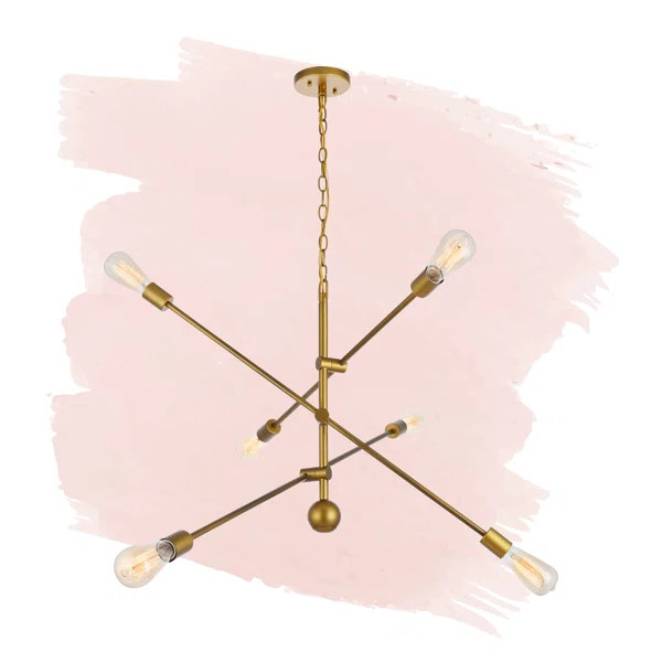 Arachne 6 - Light Sputnik Modern Linear Chandelier | Wayfair North America