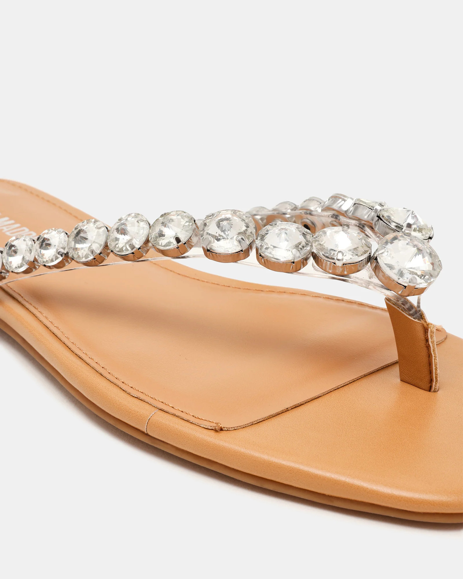 MARBLE Rhinestones Silver Multi Thong Square-Toe Women's Sandal | Steve Madden (US)