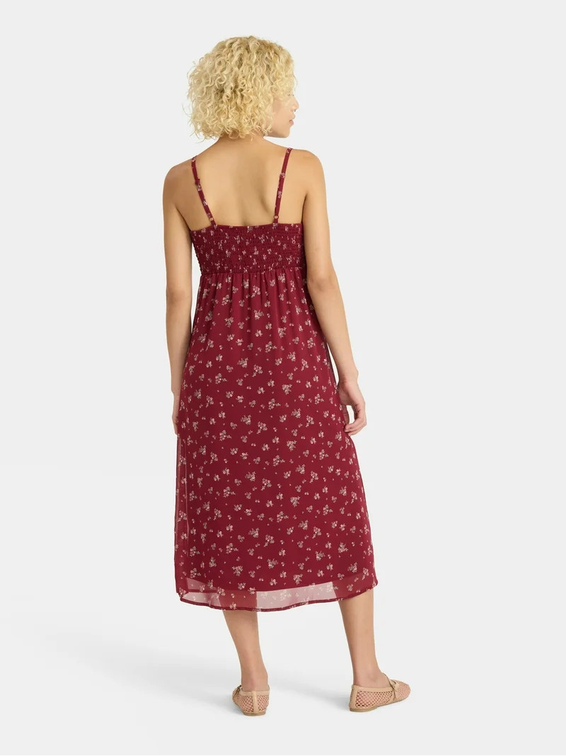 No Boundaries Maxi Dress with Lace Trim, Women’s - Walmart.com | Walmart (US)