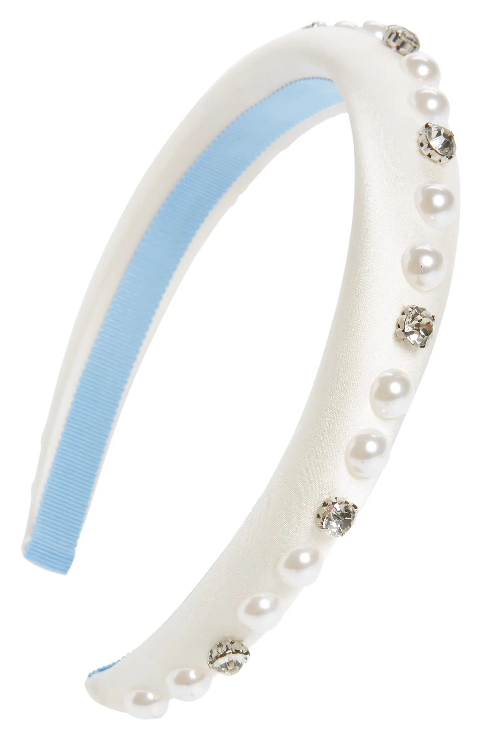 kate spade new york bridal imitation pearl and crystal embellished headband | Nordstrom | Nordstrom
