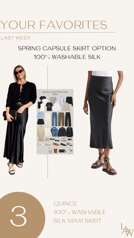 Quince Washable Silk Skirt, wearing tts in small 

#LTKstyletip #LTKfindsunder50 #LTKfindsunder100
