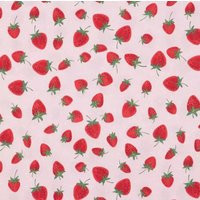 strawberries & Dots Fabric, Fruit 100% Cotton, Quilting Fabric By The Yard, Home Accents Pink-Red Colored | Etsy (US)