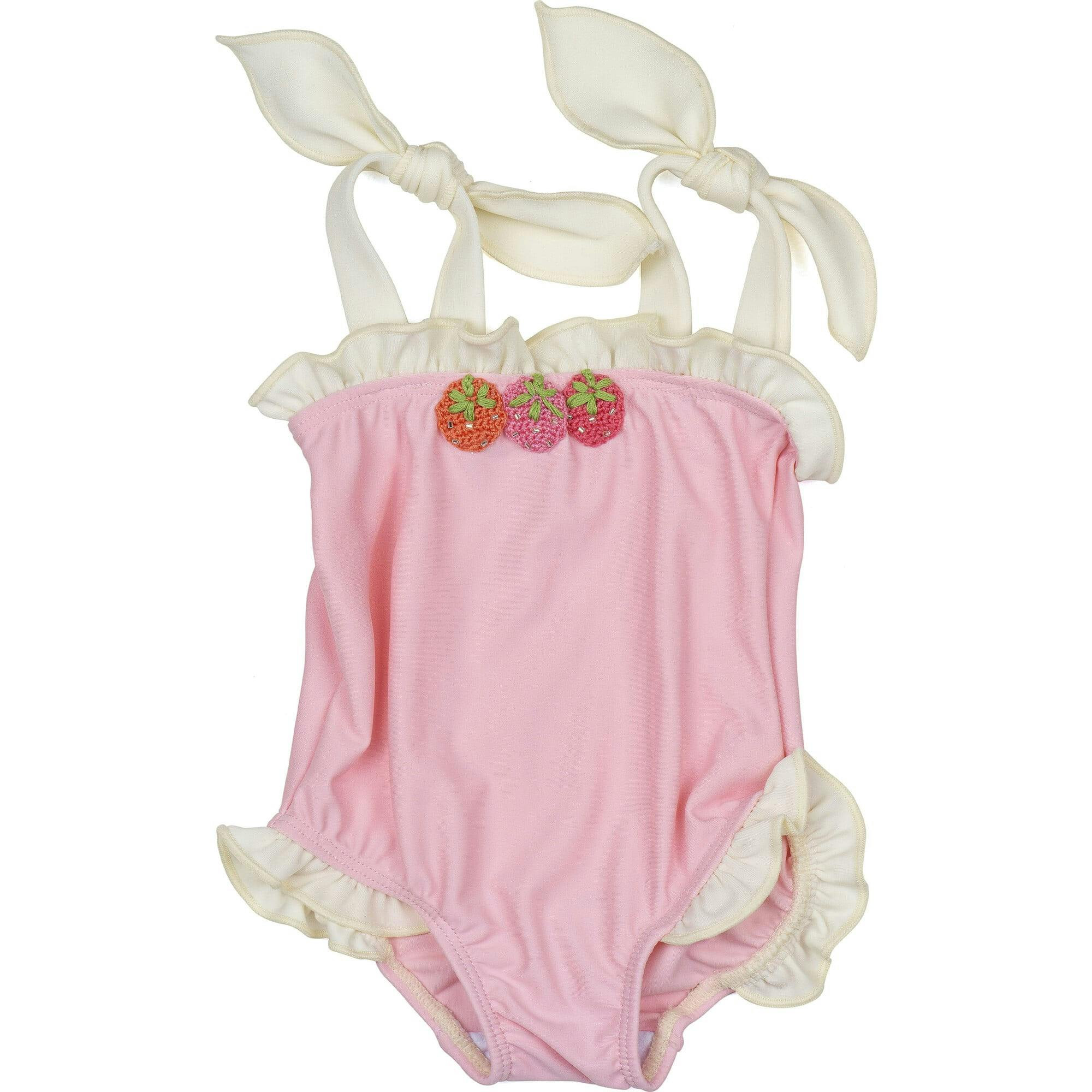 Strawberry Swimsuit in Sorbet Pink | Maisonette