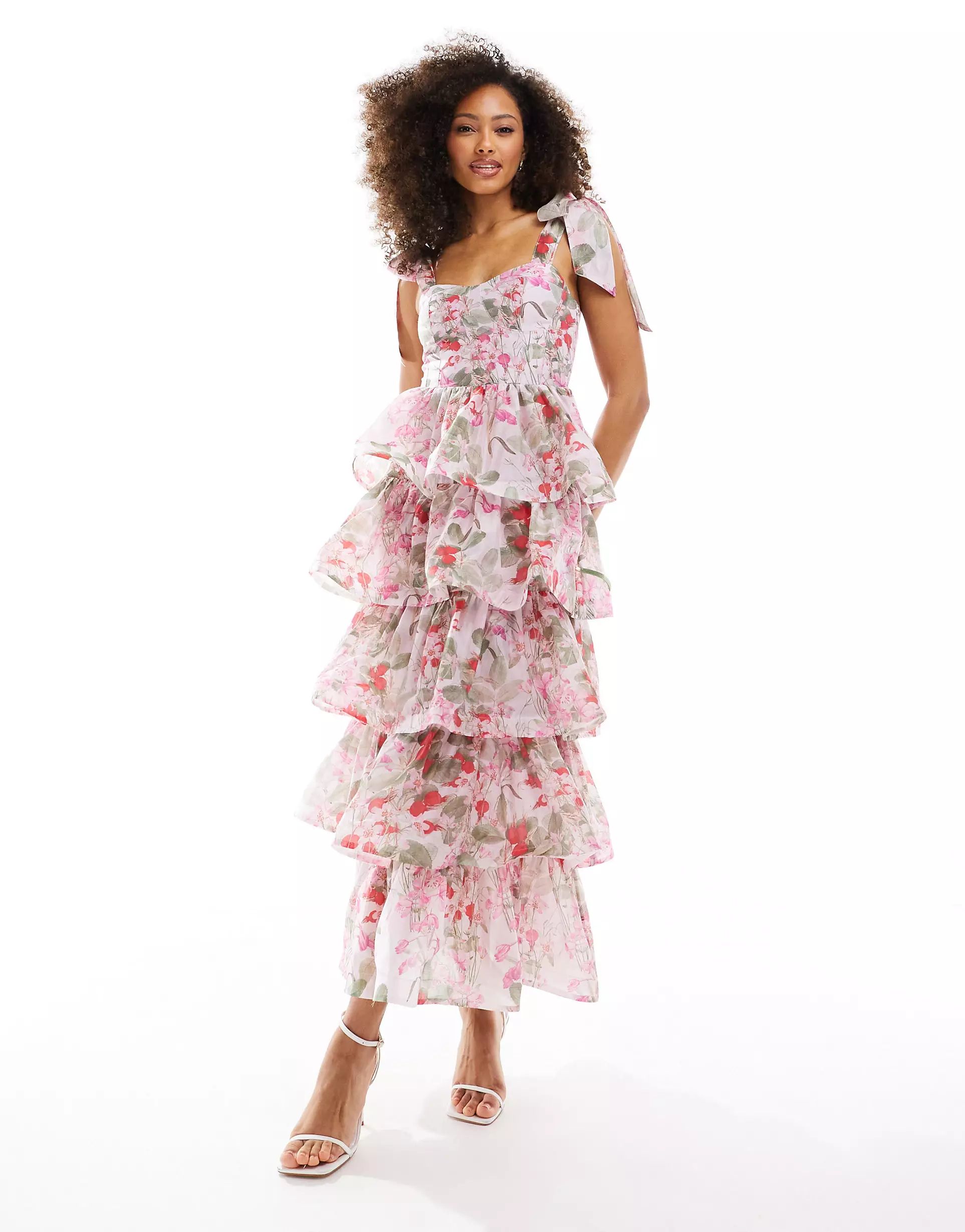 & Other Stories corset front tiered maxi dress in floral print  | ASOS | ASOS (Global)