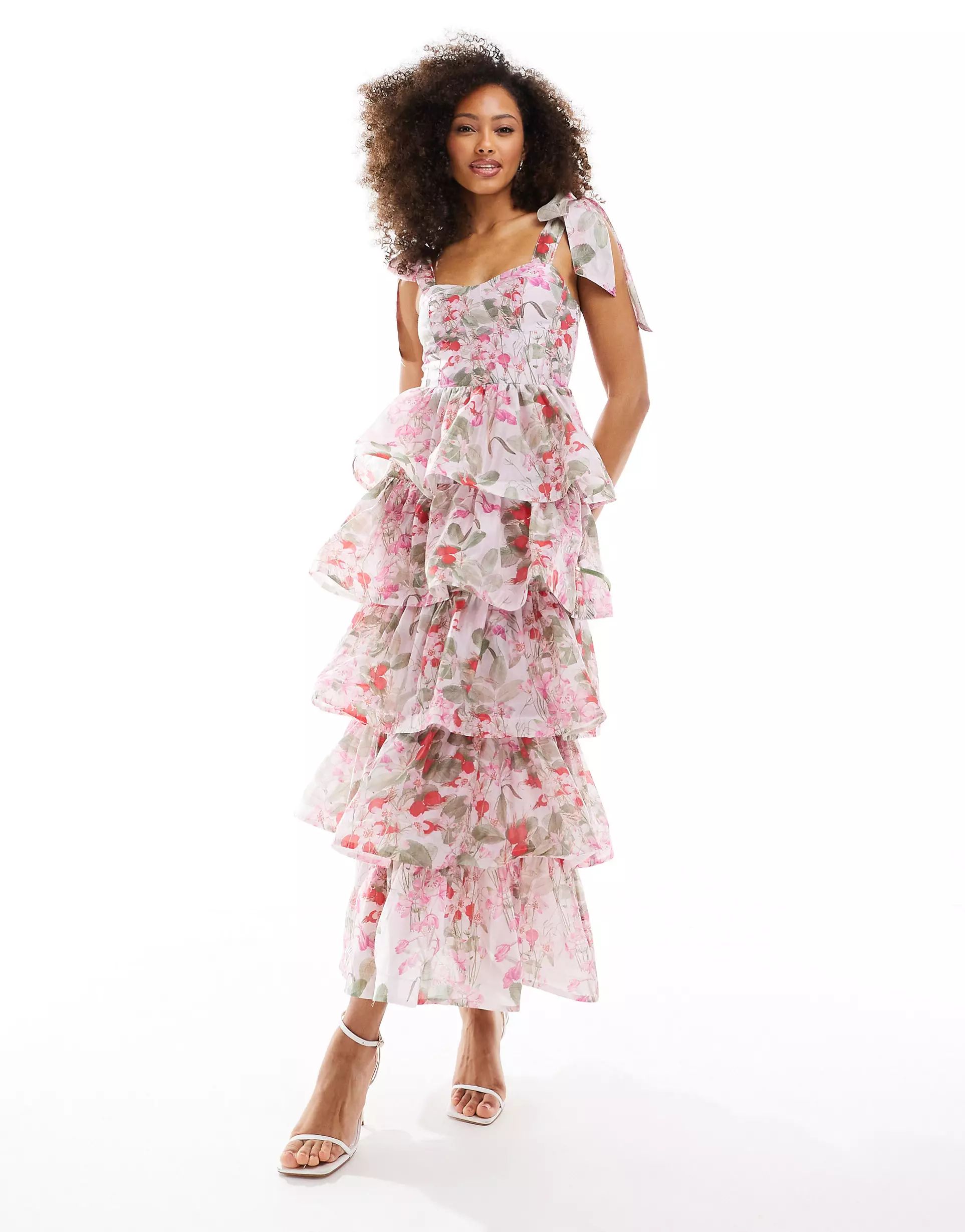 & Other Stories corset front tiered maxi dress in floral print  | ASOS | ASOS (Global)