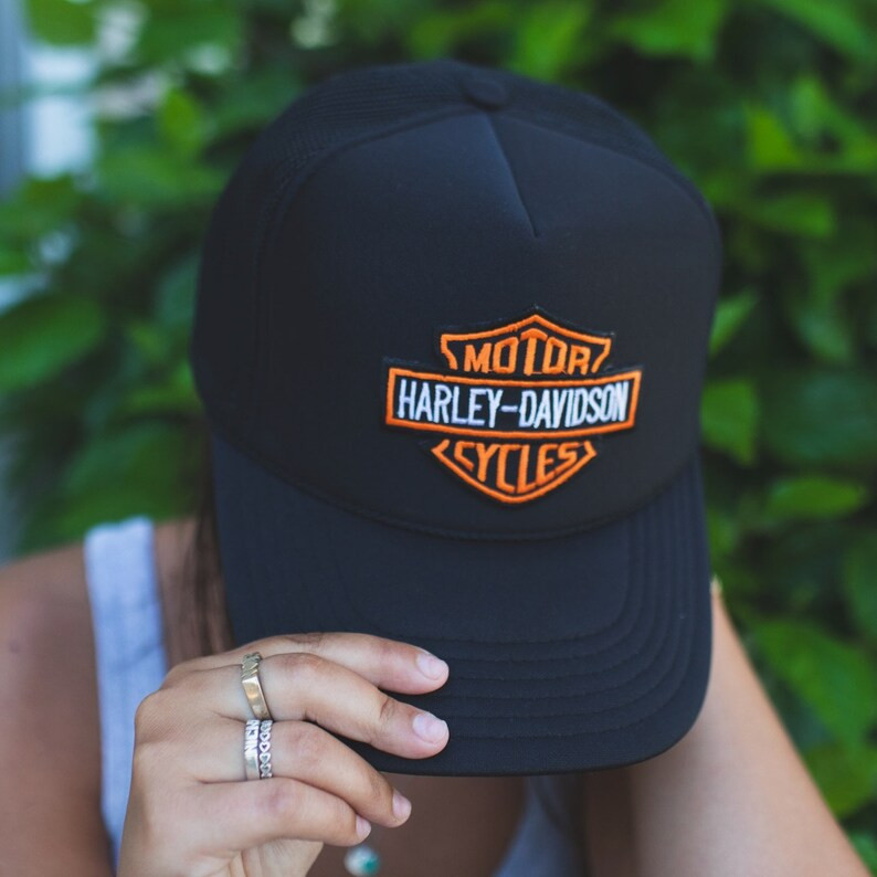 Black Harley Davidson Trucker Hat Favorite Hat - Etsy | Etsy (US)