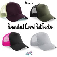 Adults Personalised Curved Peak Trucker Cap Mens Trucker Hat Cool Unique Hat Birthday Gift Personali | Etsy (US)